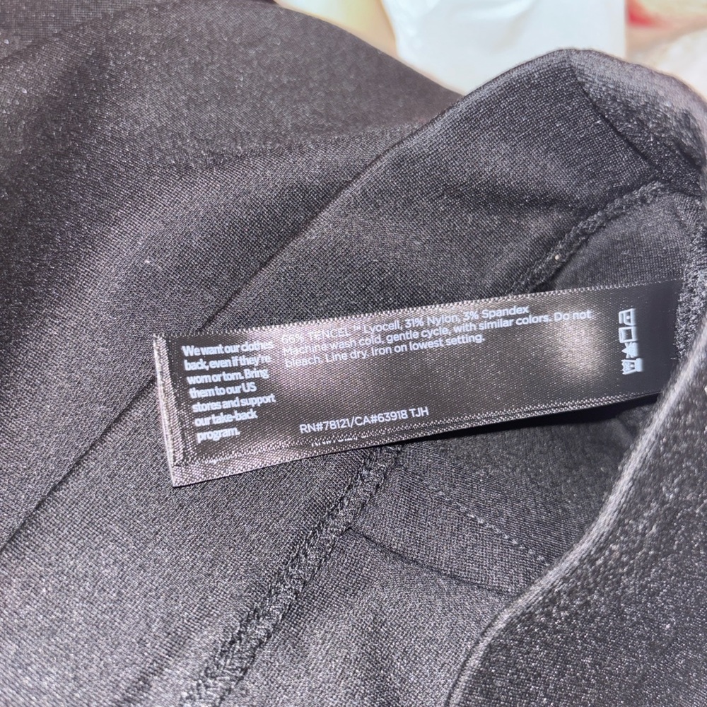 Eileen Fisher Cotton Tencel Black Ponte Wide-Leg Women's Pants, new without tags - Picture 6 of 6